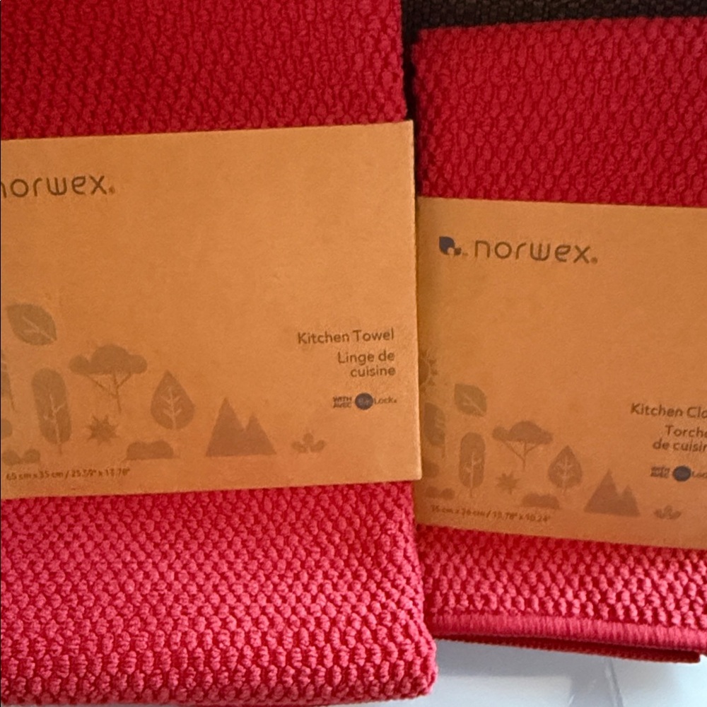 Norwex Cleaning Cloth Set in Red, Green, Lavender - Picture 2 of 3